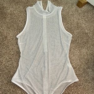 mesh reinstone body suit